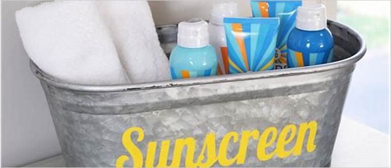 Sunscreen storage ideas